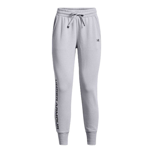 Grey - Front - Under Armour Womens-Ladies Rival Fleece Joggers