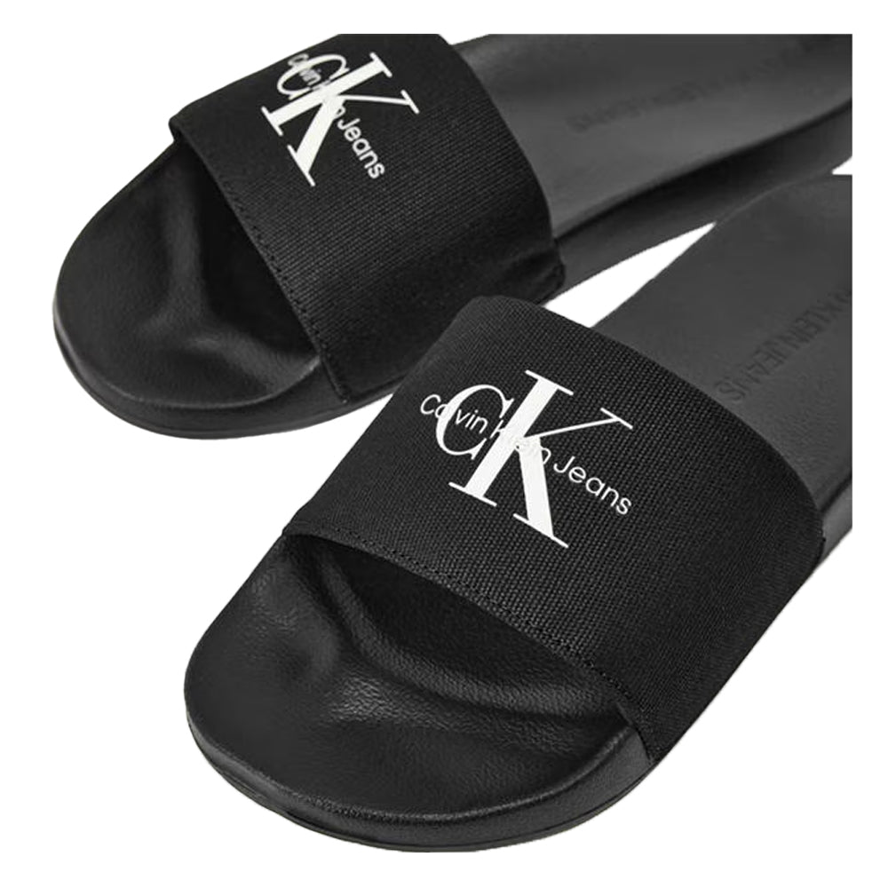Black - Lifestyle - Calvin Klein Womens-Ladies Jeans Logo Sliders