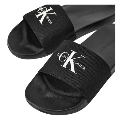 Black - Lifestyle - Calvin Klein Womens-Ladies Jeans Logo Sliders