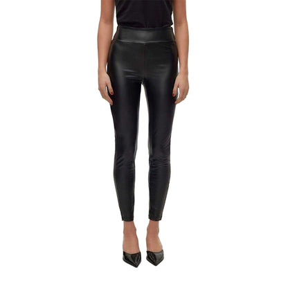 Black - Lifestyle - Vero Moda Womens-Ladies Faux Leather Leggings