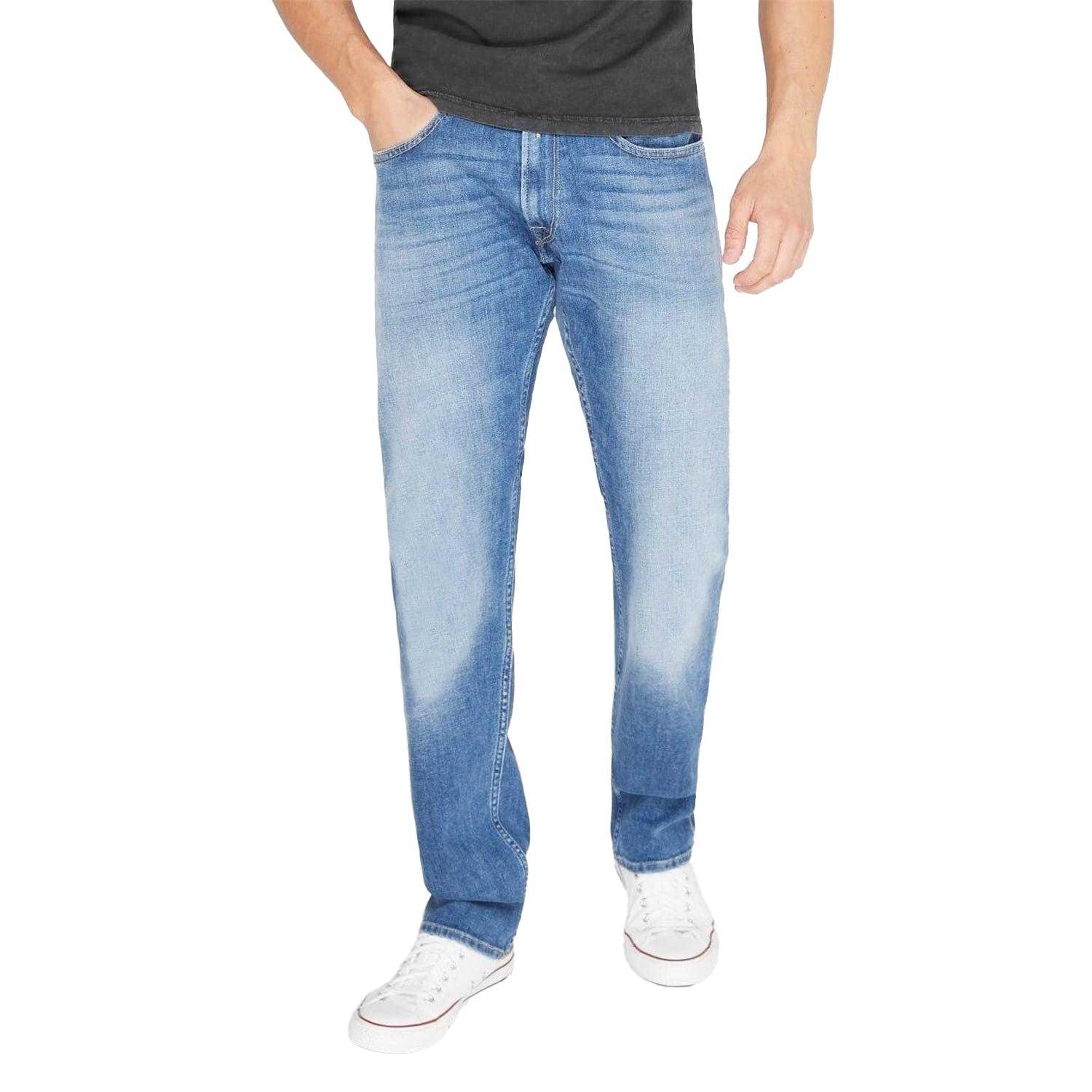 Medium Blue - Lifestyle - Replay Mens Rocco Denim Jeans
