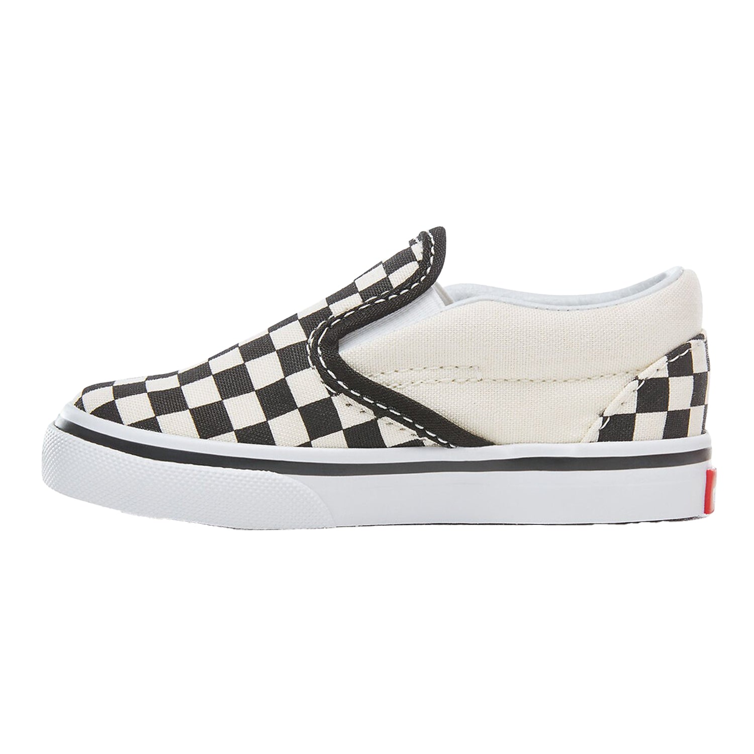 Black-White - Back - Vans Baby Slip-on Shoes