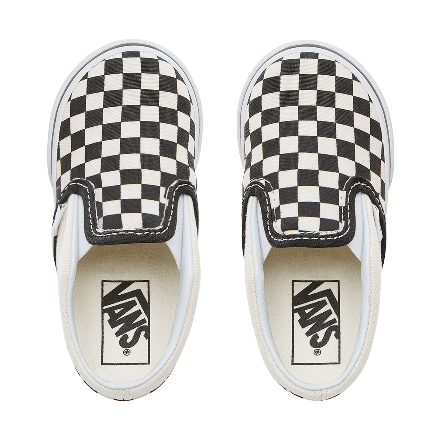 Black-White - Side - Vans Baby Slip-on Shoes