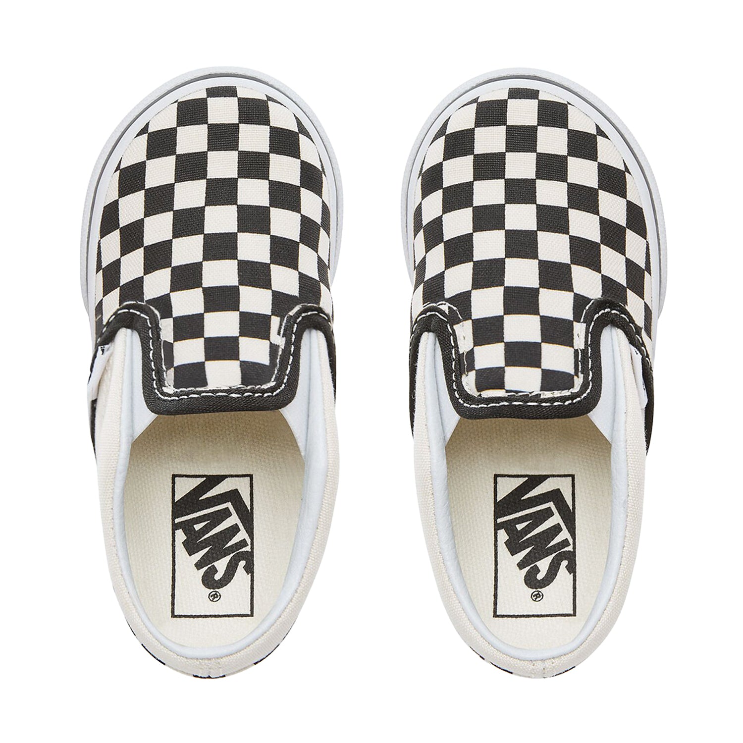 Black-White - Side - Vans Baby Slip-on Shoes