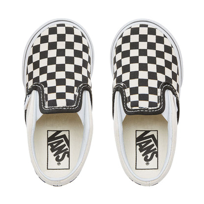 Black-White - Side - Vans Baby Slip-on Shoes