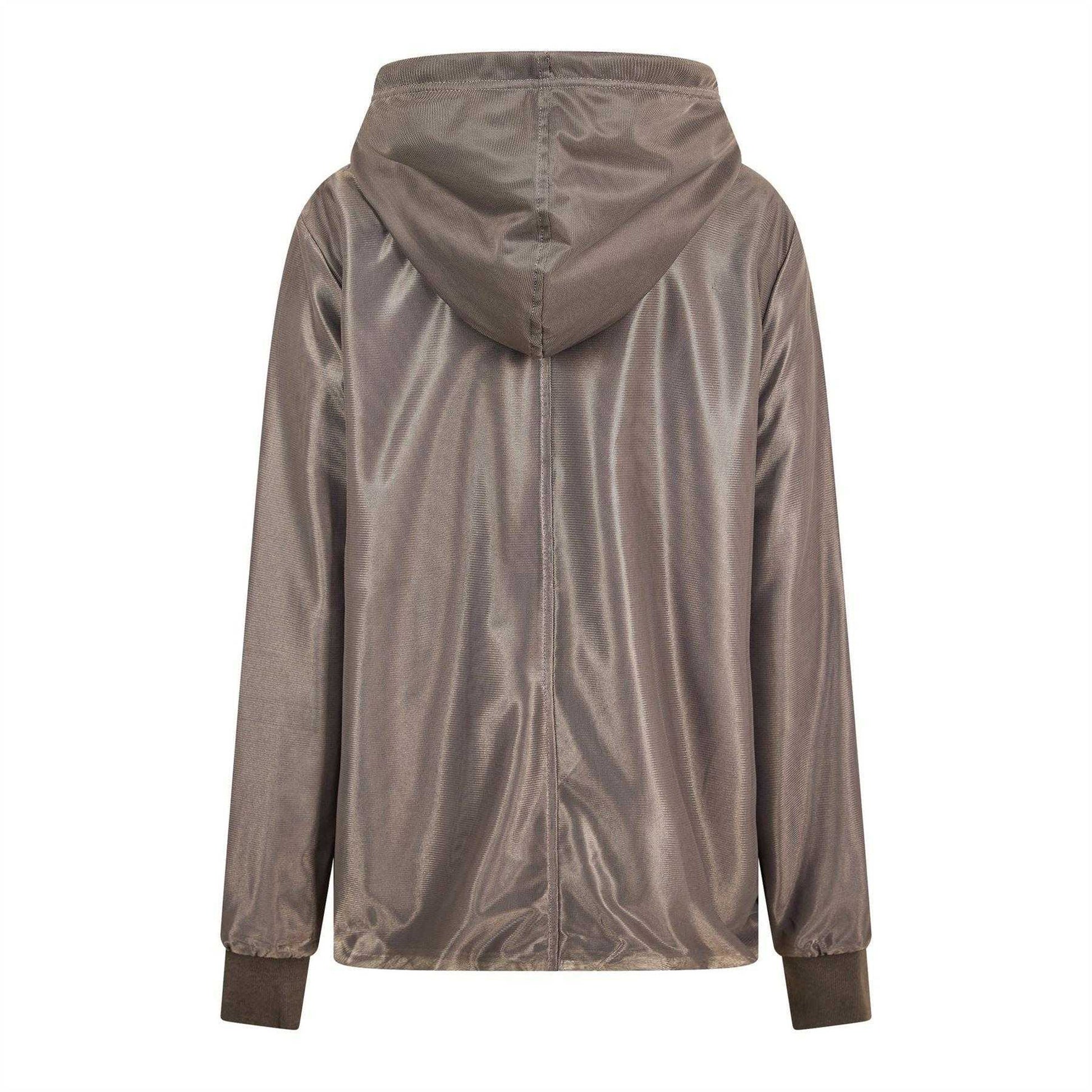 Purple - Back - Puma Womens-Ladies Metallic Hooded Jacket