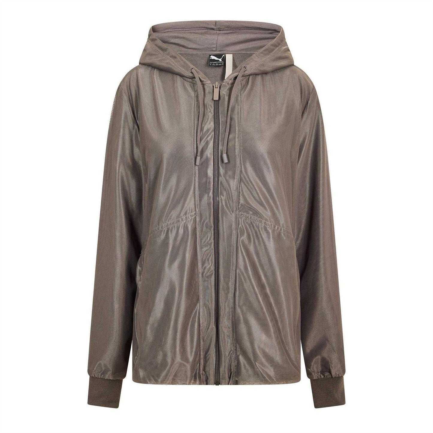 Purple - Front - Puma Womens-Ladies Metallic Hooded Jacket
