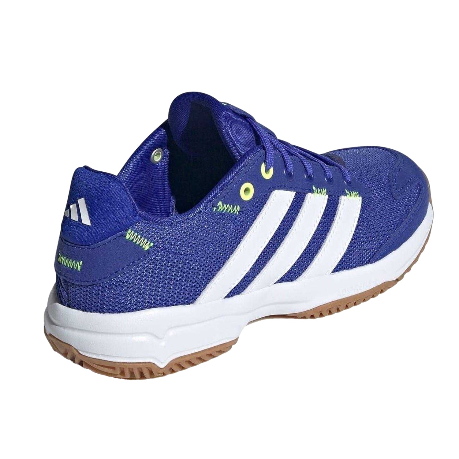 Blue-White - Back - Adidas Childrens-Kids Stabil Indoor Court Trainers