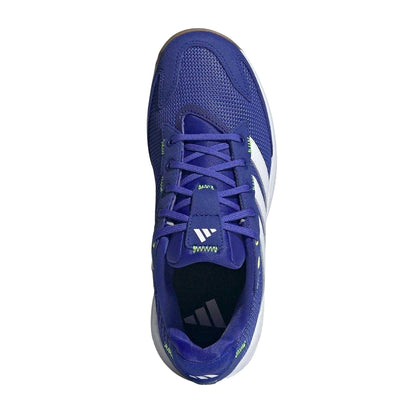 Blue-White - Lifestyle - Adidas Childrens-Kids Stabil Indoor Court Trainers
