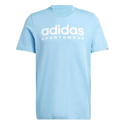 Burst-Blue - Back - Adidas Mens Logo Single Jersey T-Shirt