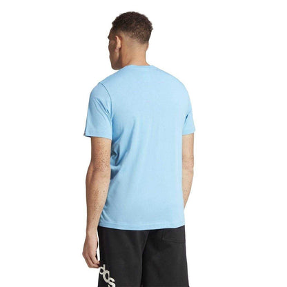 Burst-Blue - Side - Adidas Mens Logo Single Jersey T-Shirt