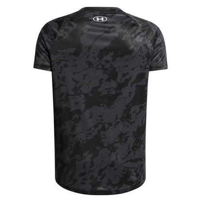 Black - Back - Under Armour Boys Tech 2.0 Camo T-Shirt