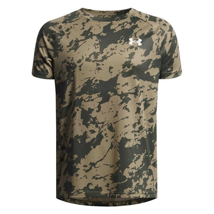 Marine - Front - Under Armour Boys Tech 2.0 Camo T-Shirt