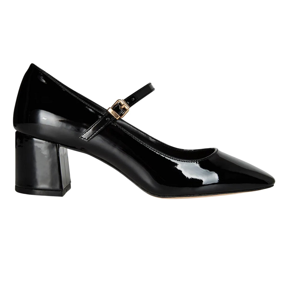 Black - Side - Dune London Womens-Ladies Ascented Block Heel Mary Janes
