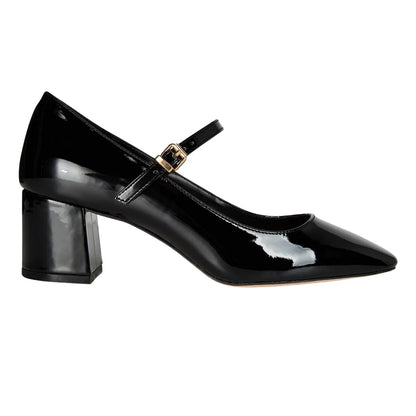 Black - Side - Dune London Womens-Ladies Ascented Block Heel Mary Janes
