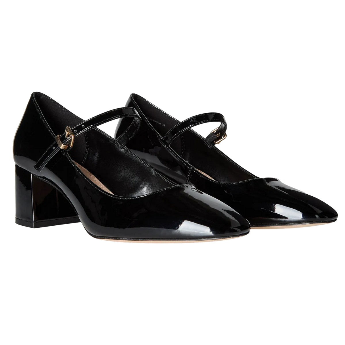 Black - Front - Dune London Womens-Ladies Ascented Block Heel Mary Janes