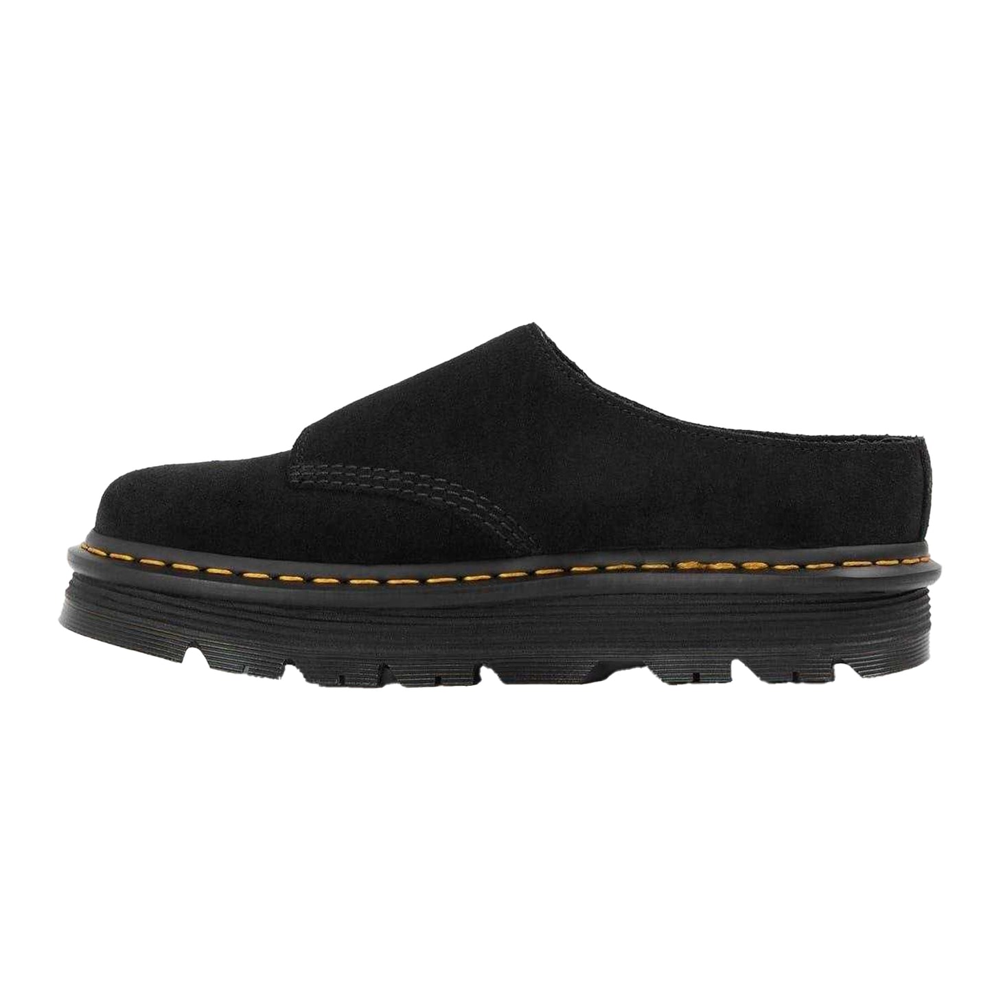 Black - Back - Dr Martens Unisex Adult Suede Platform Mules