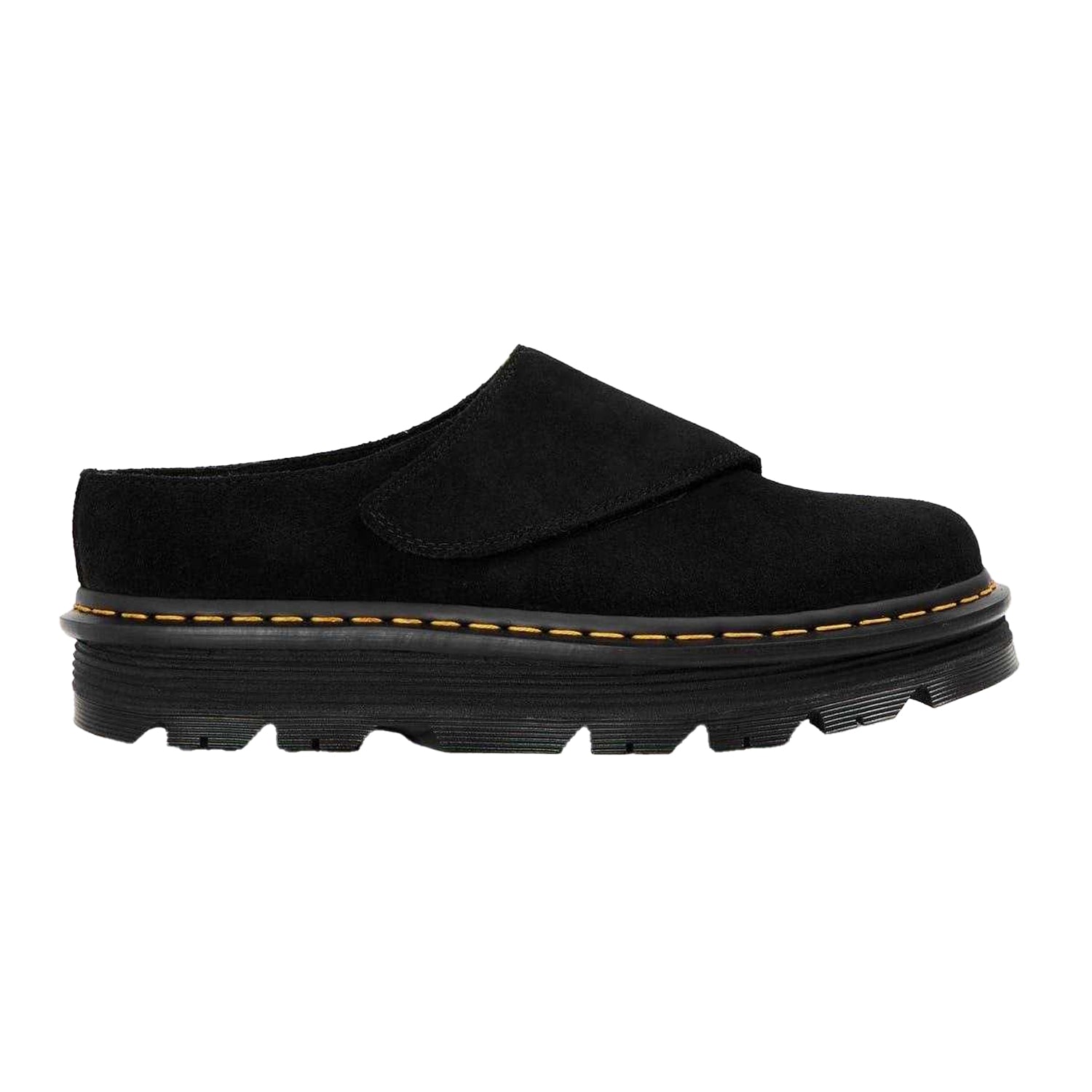 Black - Front - Dr Martens Unisex Adult Suede Platform Mules