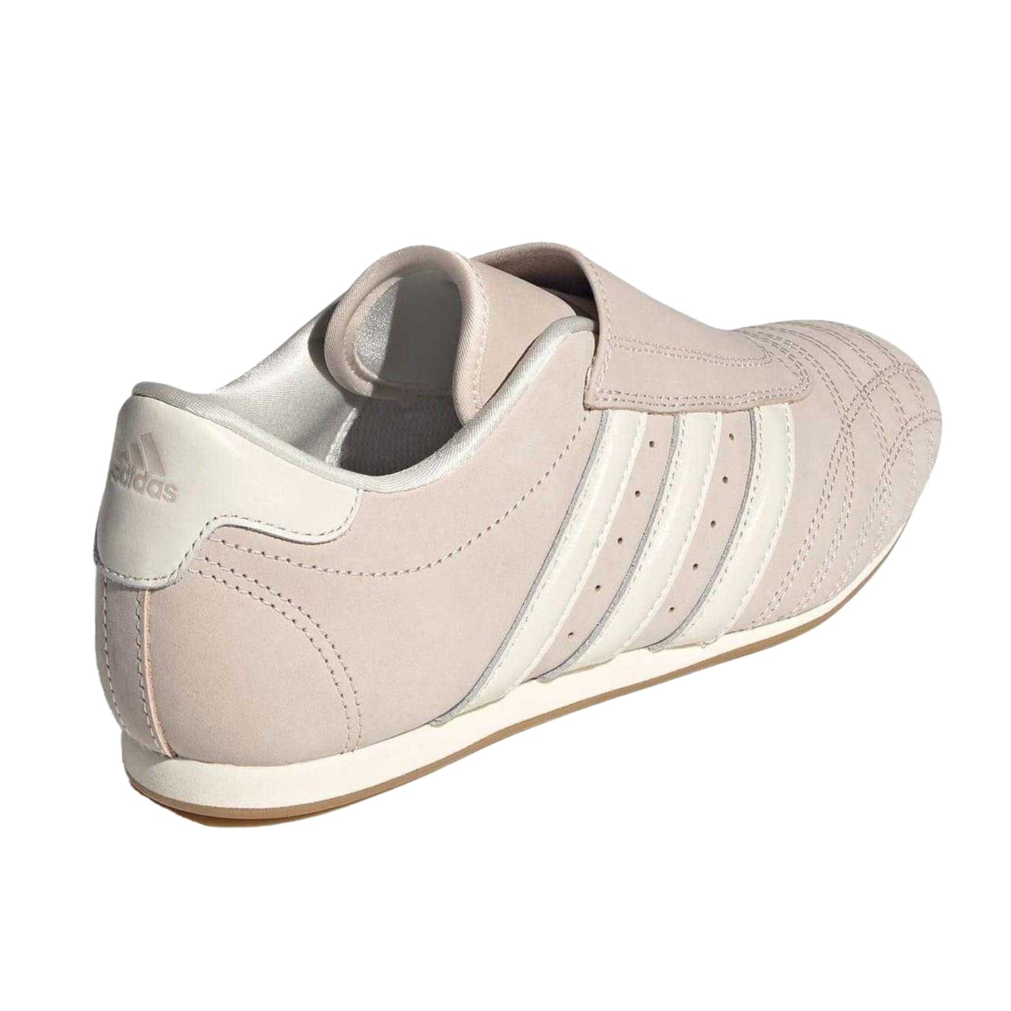 Wonder Mauve - Back - Adidas Womens-Ladies 3 Stripes Leather Flat Trainers