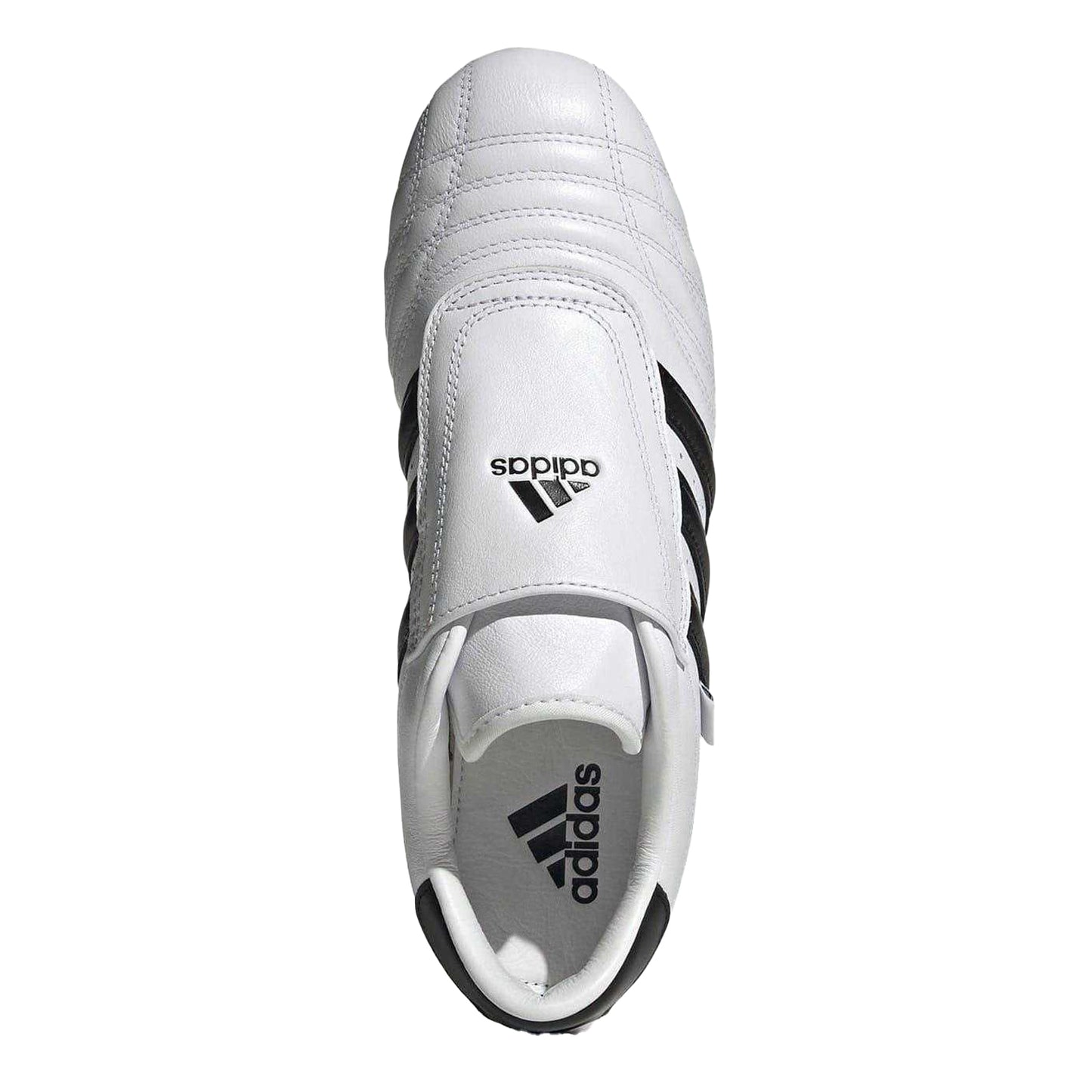 White - Lifestyle - Adidas Womens-Ladies 3 Stripes Leather Flat Trainers
