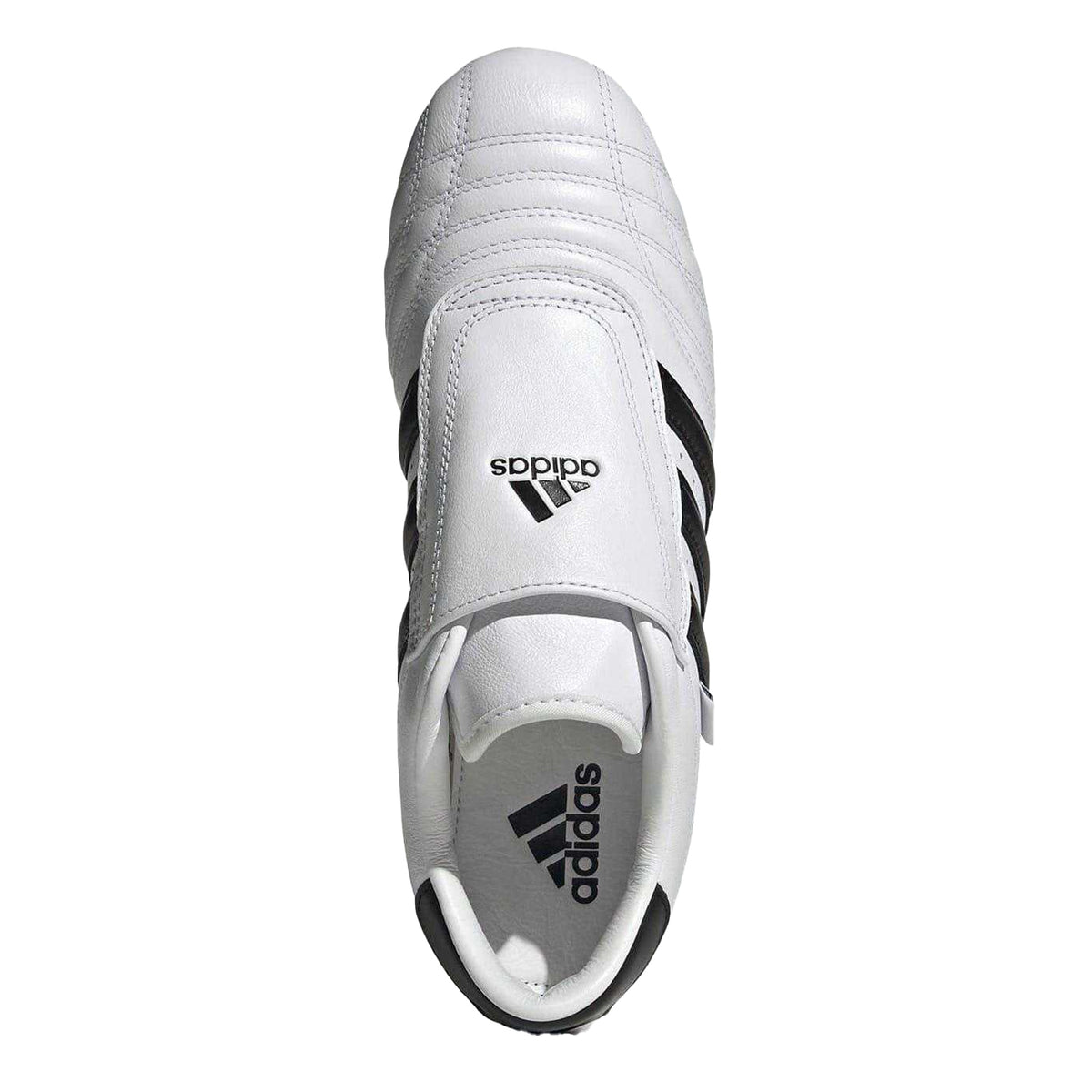 White - Lifestyle - Adidas Womens-Ladies 3 Stripes Leather Flat Trainers