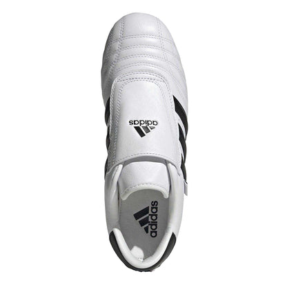 White - Lifestyle - Adidas Womens-Ladies 3 Stripes Leather Flat Trainers