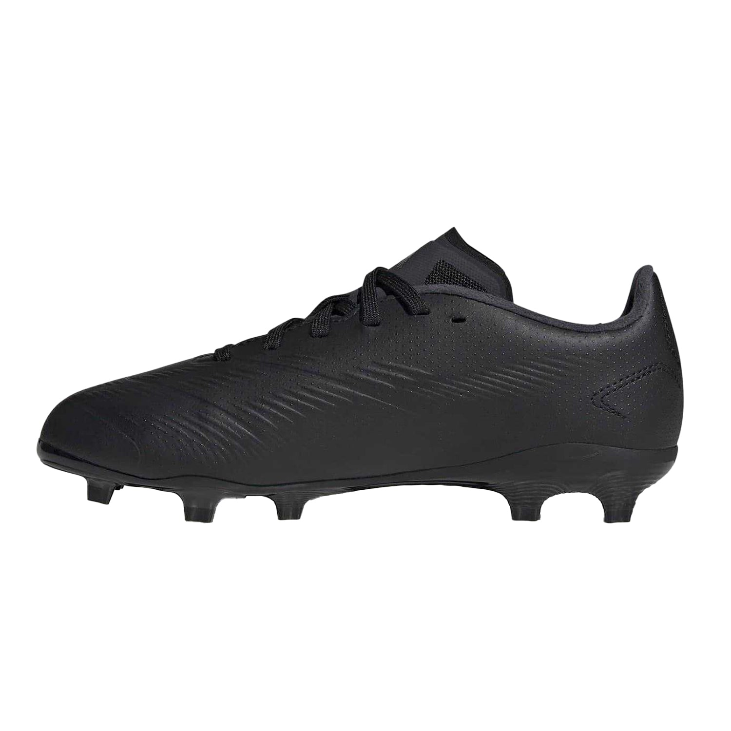 Black-Grey - Side - Adidas Childrens-Kids Predator 24 League Firm Ground Football Boots