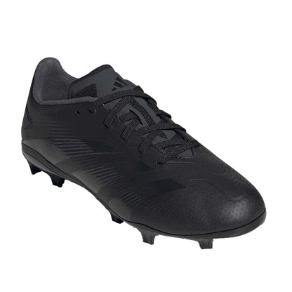 Black-Grey - Pack Shot - Adidas Childrens-Kids Predator 24 League Firm Ground Football Boots