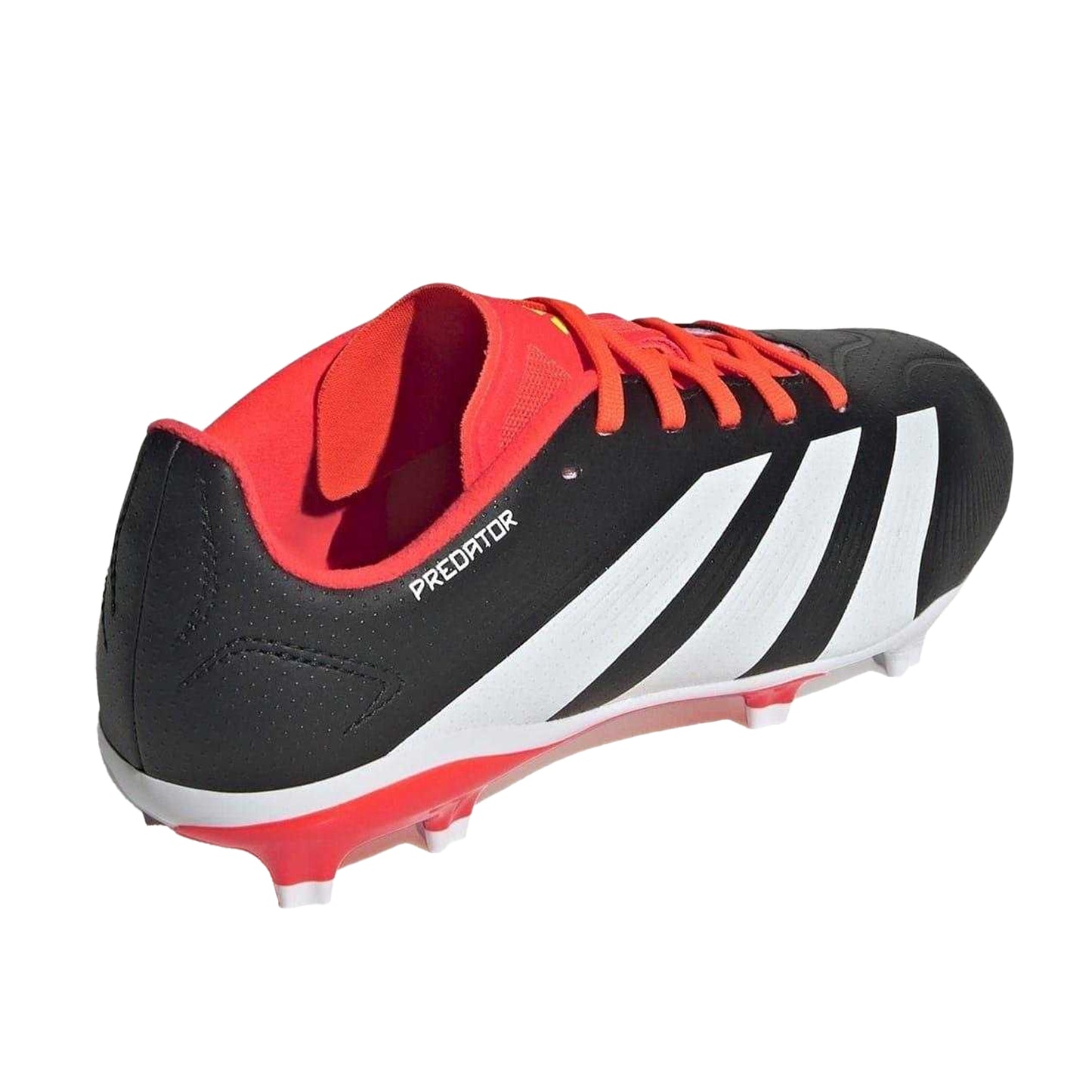 Black-White-Red - Back - Adidas Childrens-Kids Predator 24 League Firm Ground Football Boots