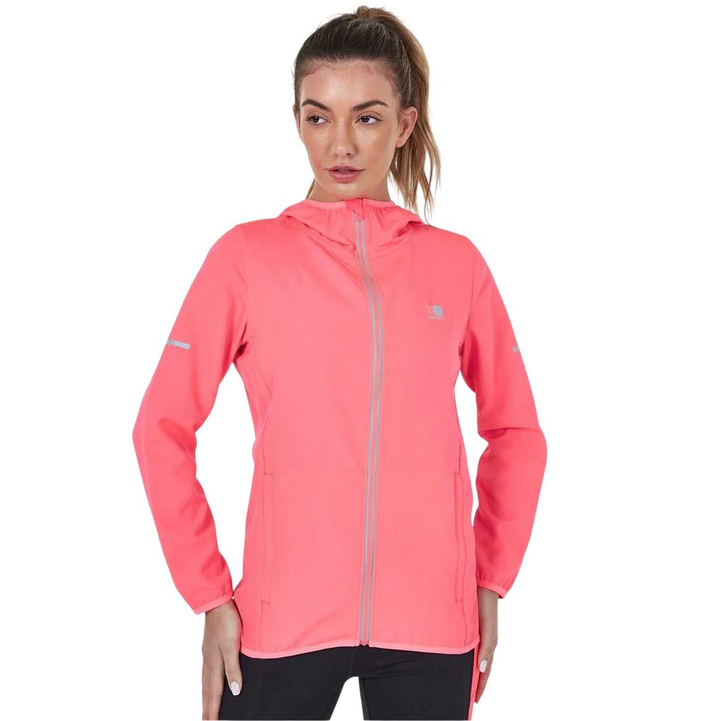 Pink - Front - Karrimor Womens-Ladies Performance Hooded Track Jacket