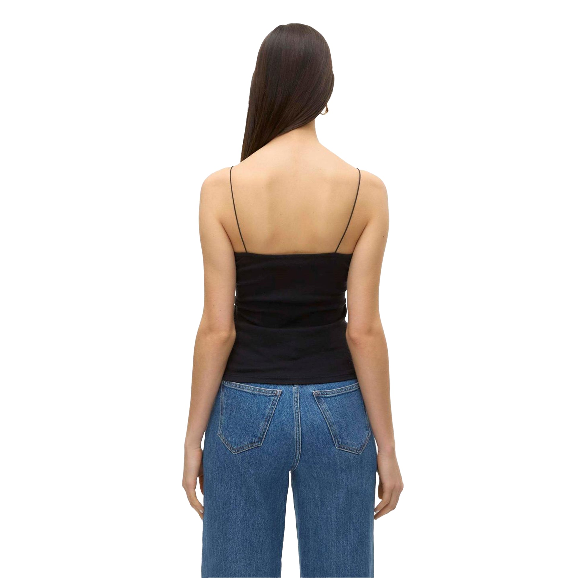 Black - Lifestyle - Vero Moda Womens-Ladies Slim Spaghetti Strap Camisole