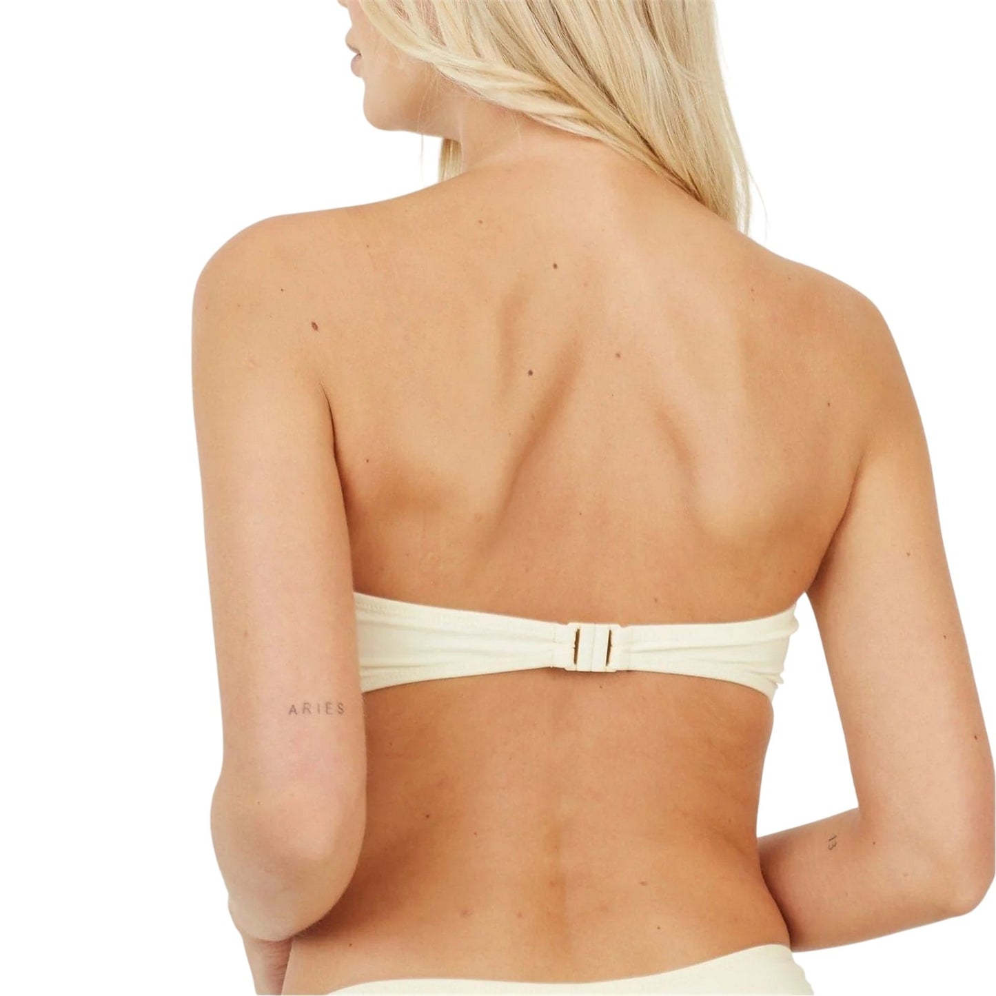 Yellow - Back - Brave Soul Womens-Ladies Bandeau Bikini Top