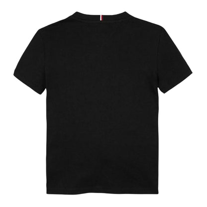 Black - Back - Tommy Hilfiger Childrens-Kids Logo Regular Short-Sleeved T-Shirt