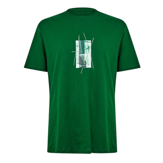 Garden Green - Front - Armani Exchange Mens Graphic Print T-Shirt
