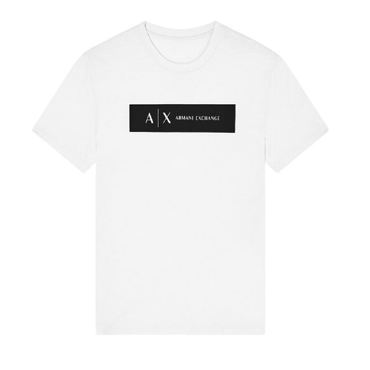 White - Front - Armani Exchange Unisex Adult T-Shirt