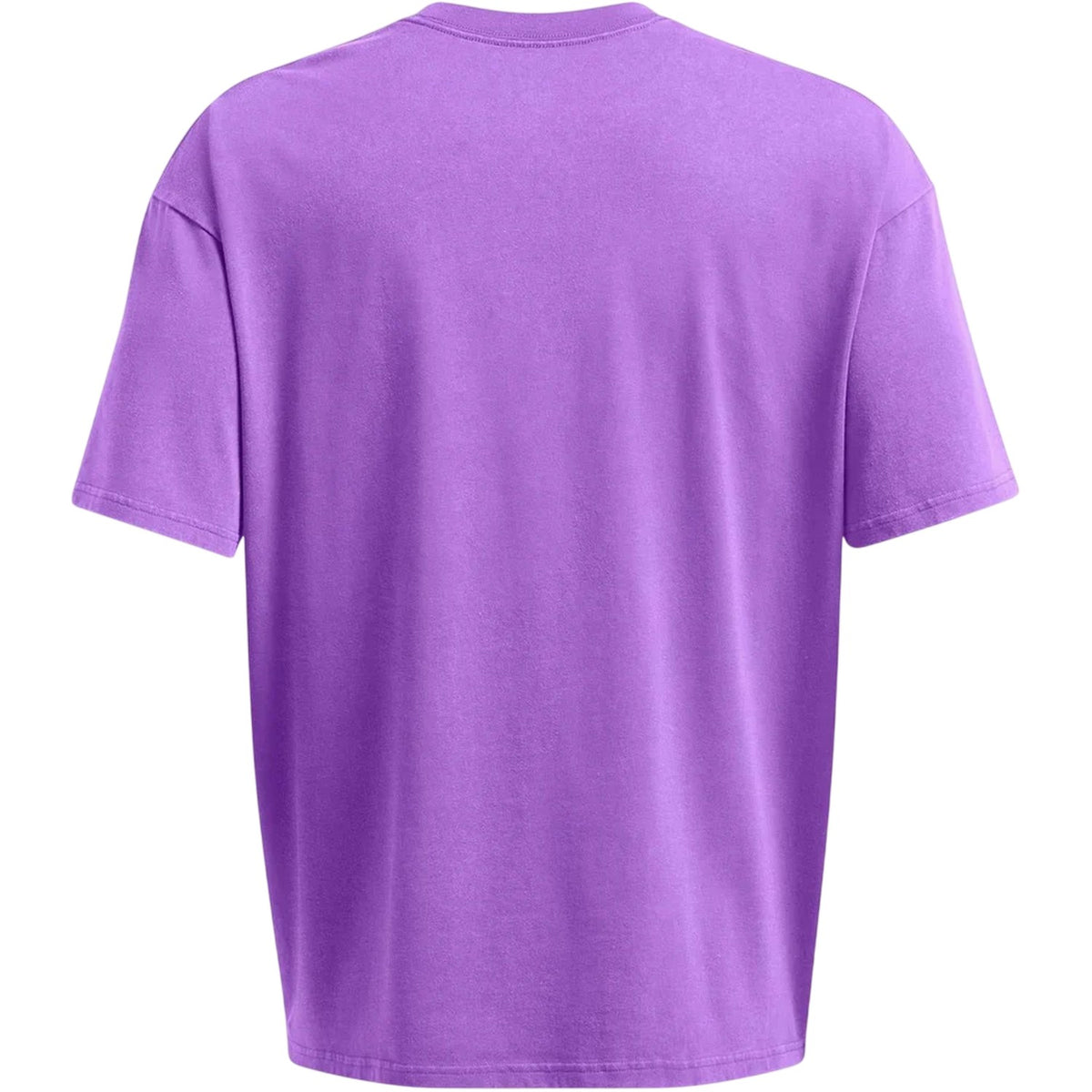 Purple - Back - Under Armour Mens Washed Logo Oversized T-Shirt