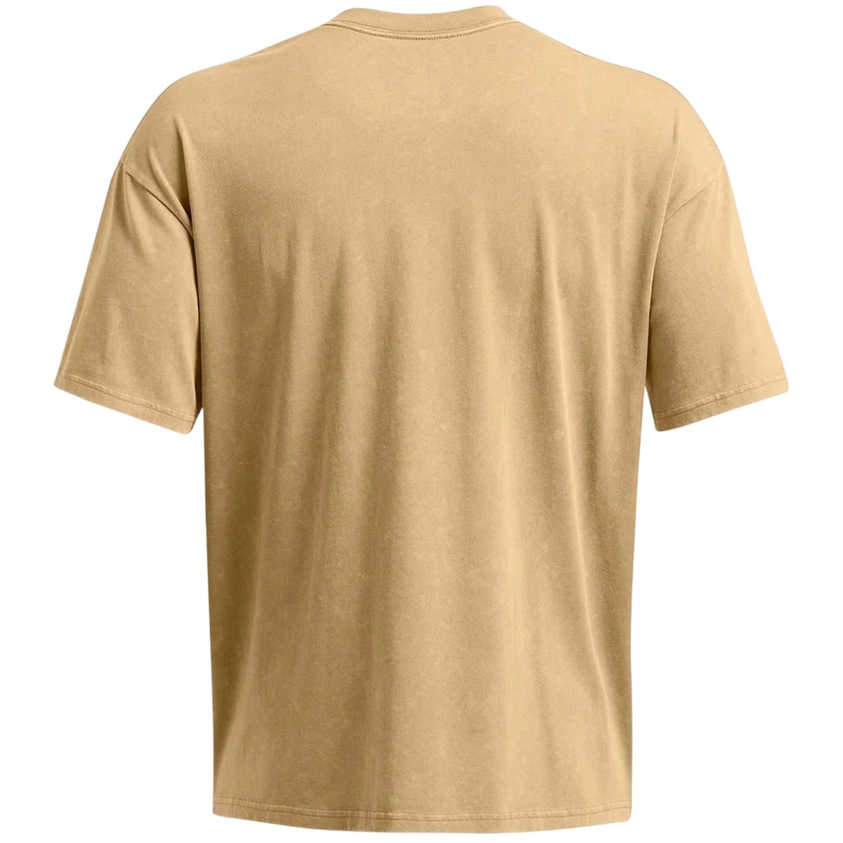 Brown - Back - Under Armour Mens Washed Logo Oversized T-Shirt