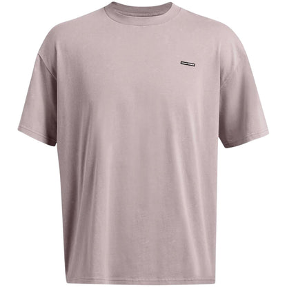 Gray Dawn - Front - Under Armour Mens Washed Logo Oversized T-Shirt