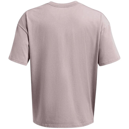 Gray Dawn - Back - Under Armour Mens Washed Logo Oversized T-Shirt