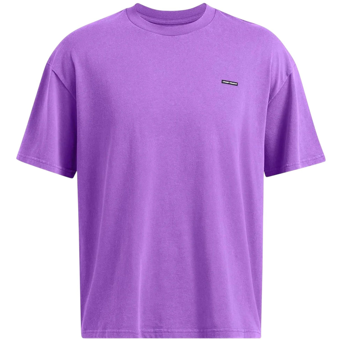 Purple - Front - Under Armour Mens Washed Logo Oversized T-Shirt