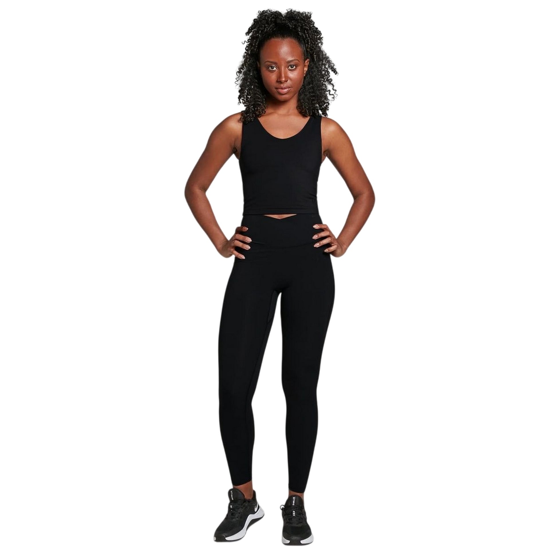 Black - Side - MyProtein Womens-Ladies Fitted Sleeveless Vest Top