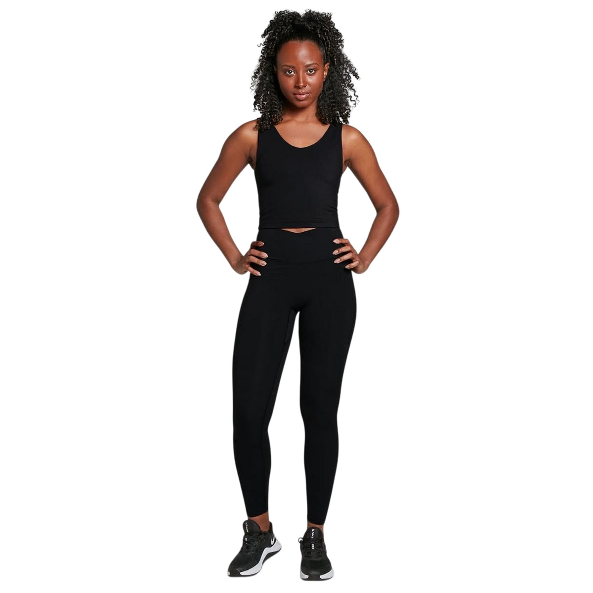 Black - Side - MyProtein Womens-Ladies Fitted Sleeveless Vest Top