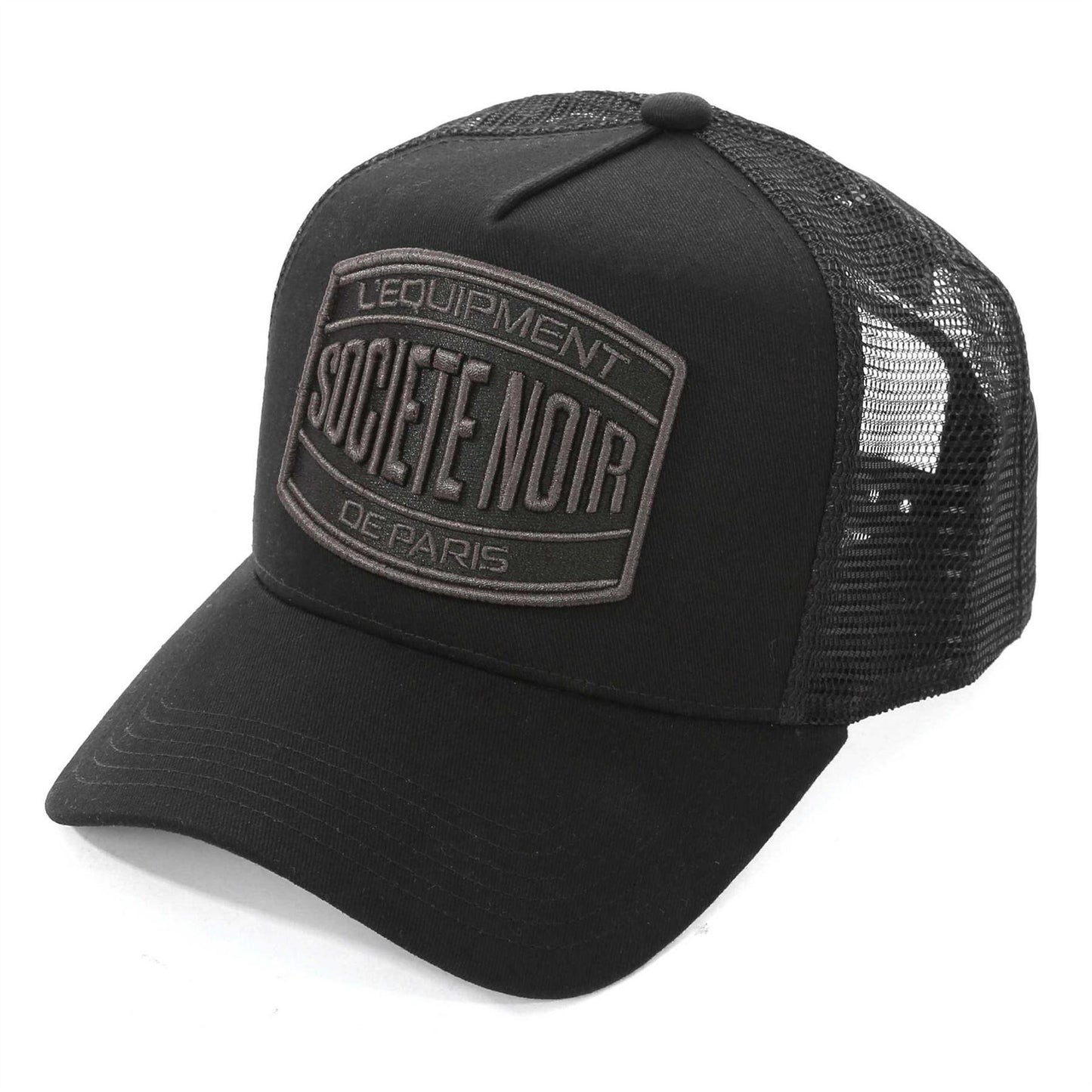 Black - Front - Societe Noir Unisex Adult Trucker Cap