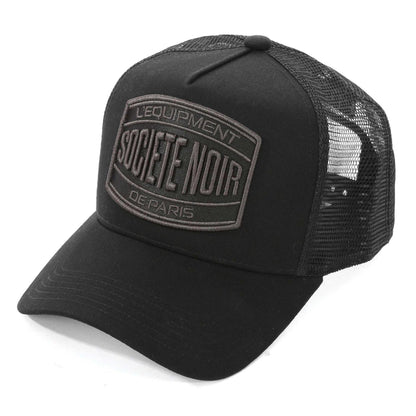 Black - Front - Societe Noir Unisex Adult Trucker Cap