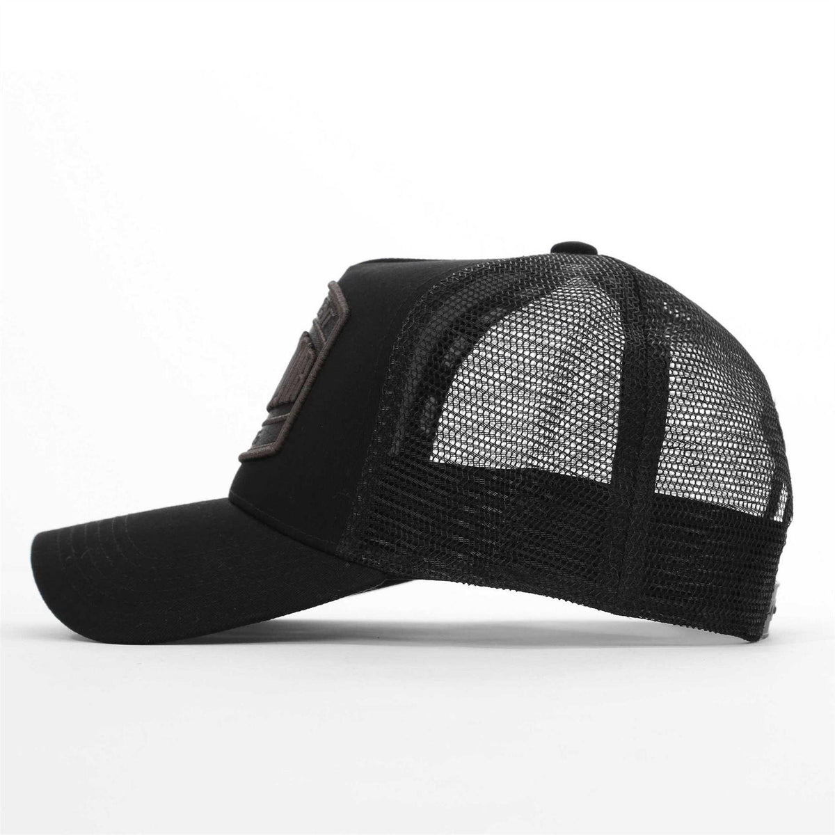 Black - Side - Societe Noir Unisex Adult Trucker Cap