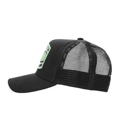 Black-Khaki Green - Side - Societe Noir Unisex Adult Trucker Cap
