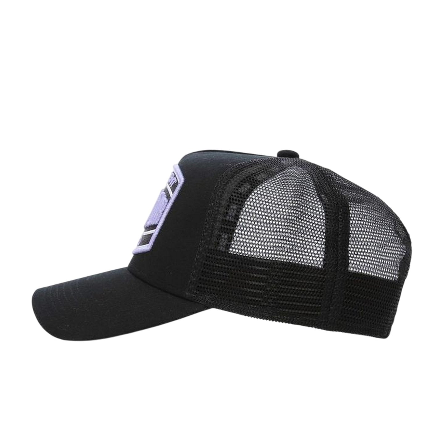 Black-Purple - Side - Societe Noir Unisex Adult Trucker Cap