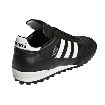 Black-White - Back - Adidas Mens Mundial Team Leather Flat Artificial Ground Football Boots