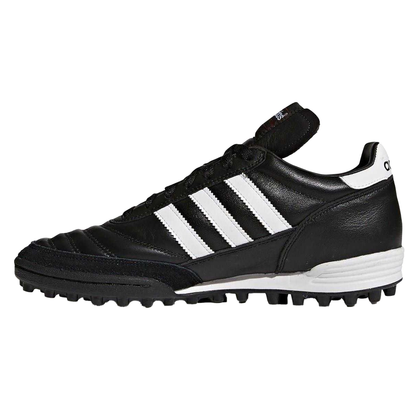 Black-White - Side - Adidas Mens Mundial Team Leather Flat Artificial Ground Football Boots