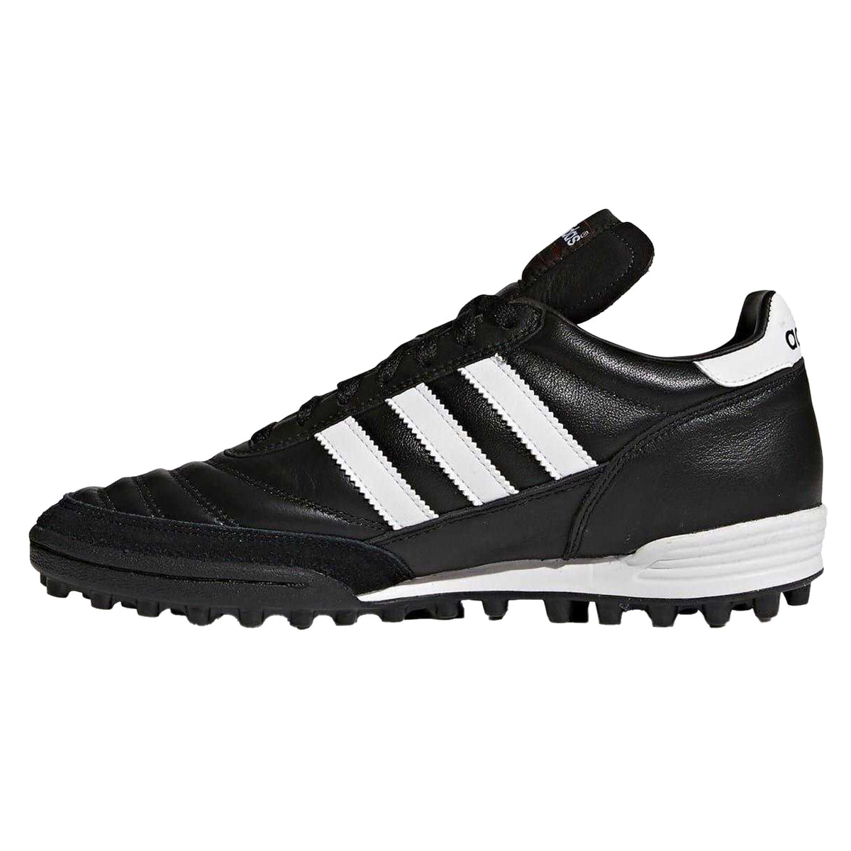 Black-White - Side - Adidas Mens Mundial Team Leather Flat Artificial Ground Football Boots